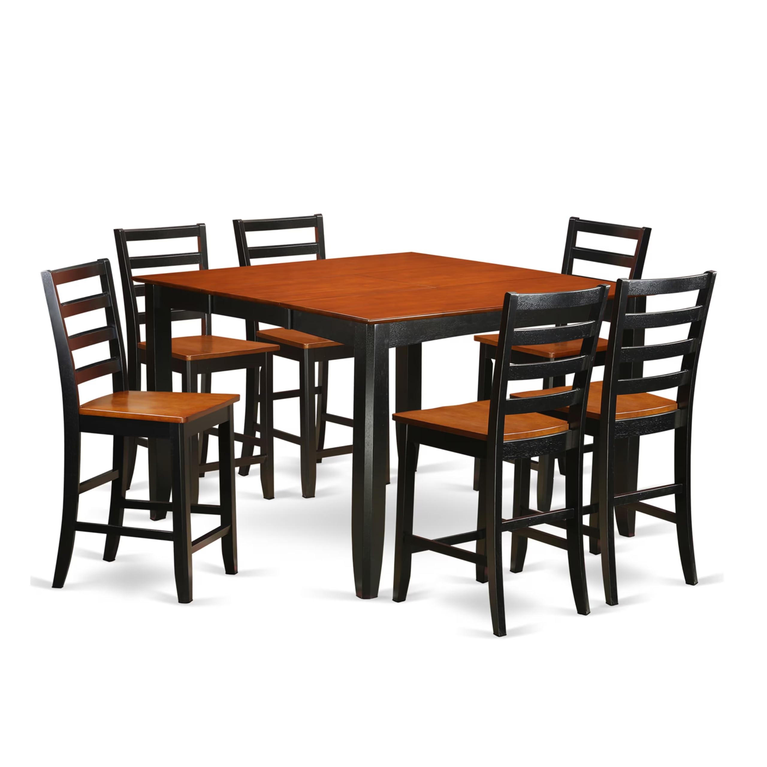Amazon.com - East West Furniture FAIR7-BLK-W 7 Piece Kitchen